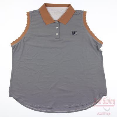 New W/ Logo Womens Peter Millar Sleeveless Polo X-Large XL Multi MSRP $