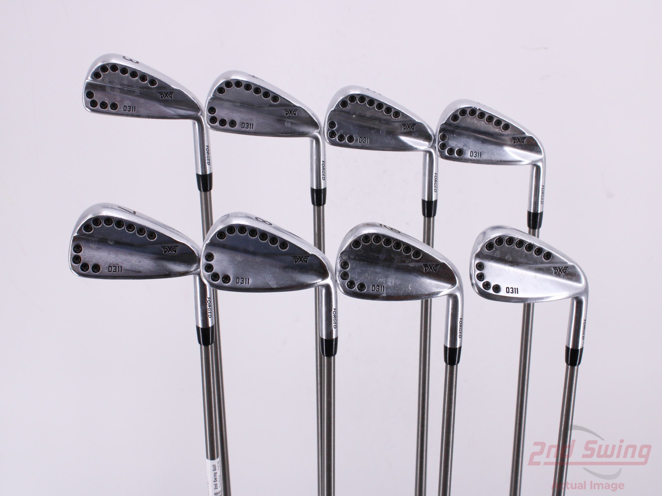 Pxg 0311 Chrome Iron Set 3-pw Aerotech Steelfiber I80 Graphite Stiff 