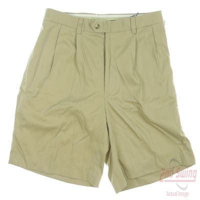 New Mens Straight Down Golf Shorts 34 Khaki MSRP $120