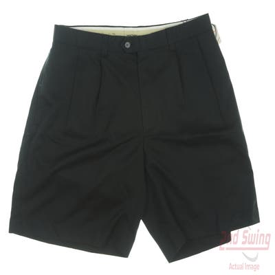 New Mens Straight Down Golf Shorts 34 Black MSRP $120