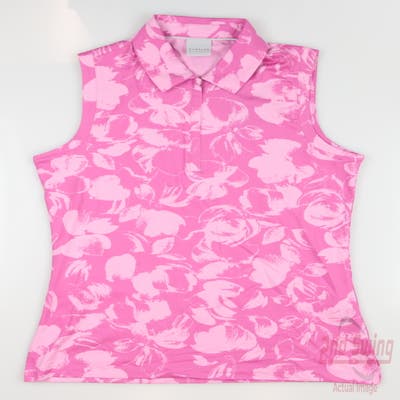 New Womens Dunning Golf Sleeveless Polo Small S Pink MSRP $89