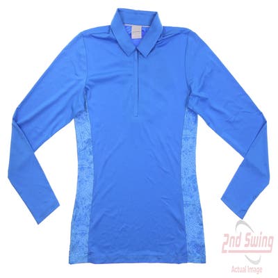 New Womens Dunning Golf 1/4 Zip Pullover Small S Blue MSRP $99