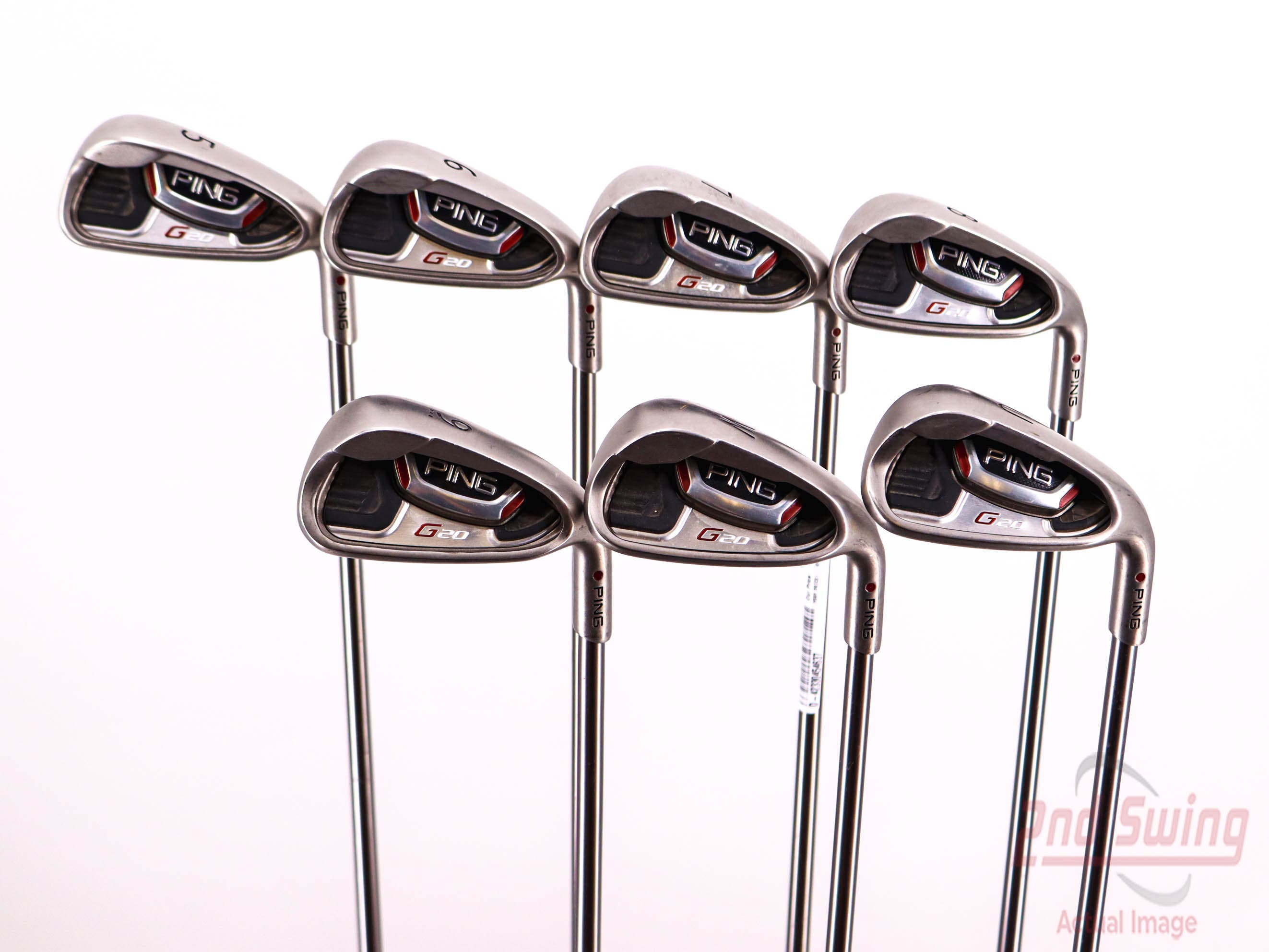 Ping G20 Iron Set 5-GW Ping TFC 169I Graphite Senior Right Handed Maroon  Dot 38.75in