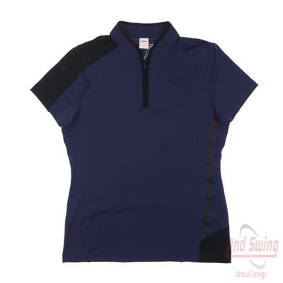 New Womens JDX Golf Polo Small S Navy Blue MSRP $113