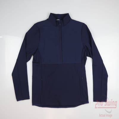 New Womens Straight Down Althea 1/2 Zip Pullover Medium M Navy Blue MSRP $104