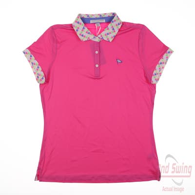 New W/ Logo Womens Fairway & Greene Polo Large L Pink MSRP $100