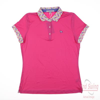 New W/ Logo Womens Fairway & Greene Polo X-Small XS Pink MSRP $100