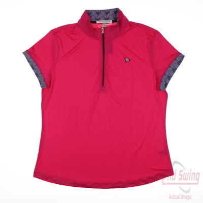 New W/ Logo Womens Fairway & Greene Polo Small S Pink MSRP $100