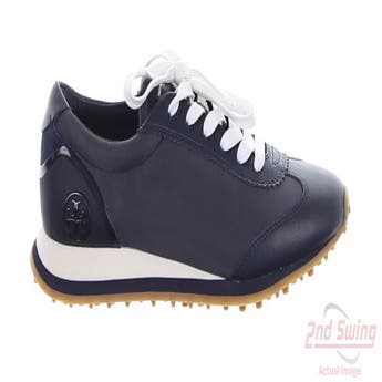 New Womens Golf Shoe Tory Sport Hank Trainer 6.5 Navy MSRP $238 75828