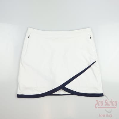 New Womens Peter Millar Skort Large L White MSRP $99