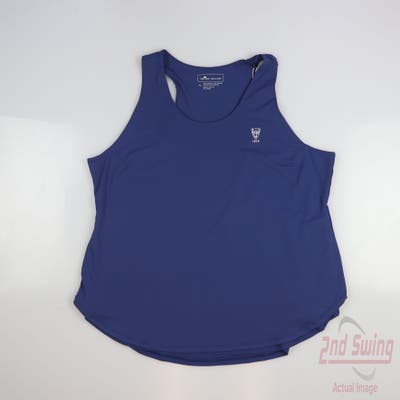 New W/ Logo Womens Peter Millar Tank Top X-Small XS Blue MSRP $79