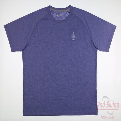 New W/ Logo Mens Peter Millar T-Shirt X-Large XL Purple MSRP $85
