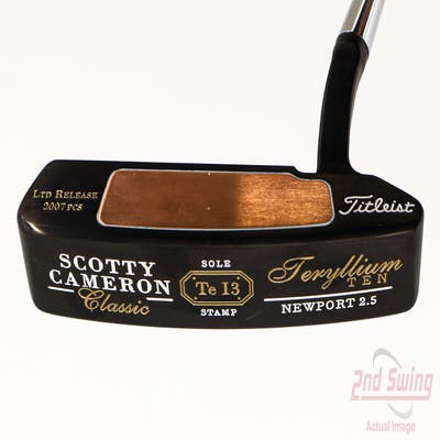 Mint Titleist Scotty Cameron Teryllium 10 Newport 2.5 Putter Steel Right Handed 34.0in Custom Shop Refinish with COA