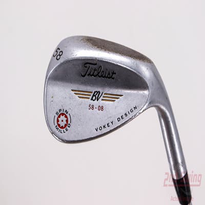 Titleist 2009 Vokey Spin Milled Chrome Wedge Lob LW 58° 8 Deg Bounce Titleist Vokey BV Steel Wedge Flex Right Handed 35.25in