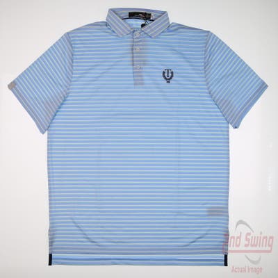 New Mens Peter Millar Golf Polo Small S Blue MSRP $105