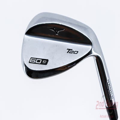 Mizuno T20 Satin Chrome Wedge Lob LW 60° 10 Deg Bounce FST KBS Tour C-Taper Steel Stiff Right Handed 35.5in