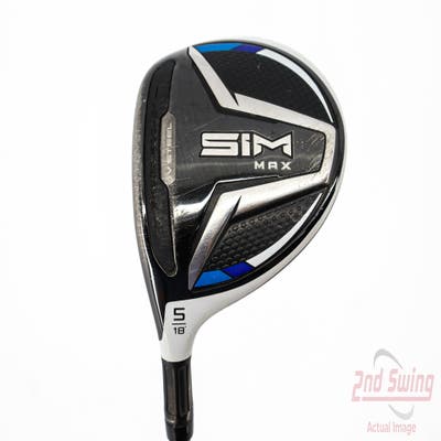 TaylorMade SIM MAX Fairway Wood 5 Wood 5W 18° UST Mamiya Helium 5 Graphite Senior Left Handed 43.25in