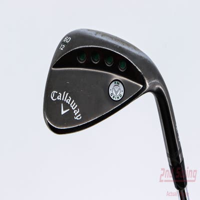 Callaway Mack Daddy Matte BLK PM Grind Wedge Lob LW 60° 12 Deg Bounce FST KBS Hi-Rev 2.0 Steel Wedge Flex Right Handed 35.0in