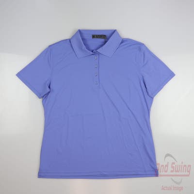 New Womens G-Fore Polo Large L Purple MSRP $141