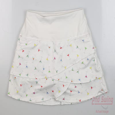 New Womens Lucky In Love Skort X-Small XS White MSRP $103