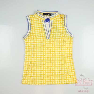 New Womens Ralph Lauren RLX Sleeveless Polo XX-Small XXS Yellow MSRP $99