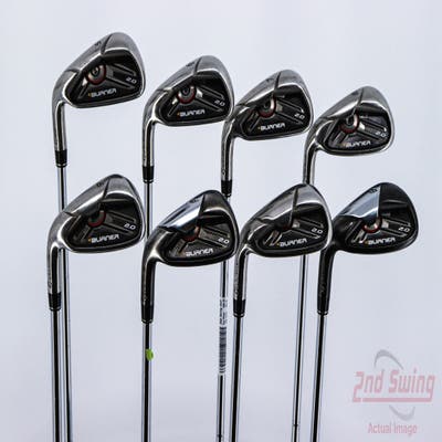 TaylorMade Burner 2.0 Iron Set 5-PW AW SW Stock Steel Shaft Steel Regular Left Handed 39.0in