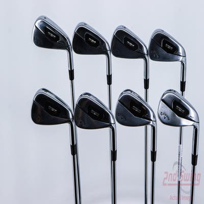 Callaway Rogue ST Pro Iron Set 4-PW AW Project X RIFLE 105 Flighted Steel Stiff Right Handed 37.5in