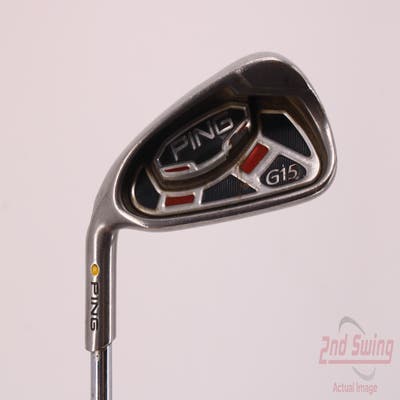 Ping G15 Single Iron 6 Iron Ping AWT Steel Regular Left Handed Yellow Dot 38.5in