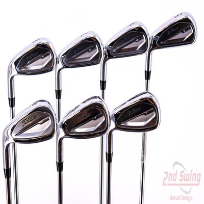 Mint Titleist 2023 T350 Iron Set 5-PW GW True Temper AMT Red R300 Steel Regular Left Handed 38.0in