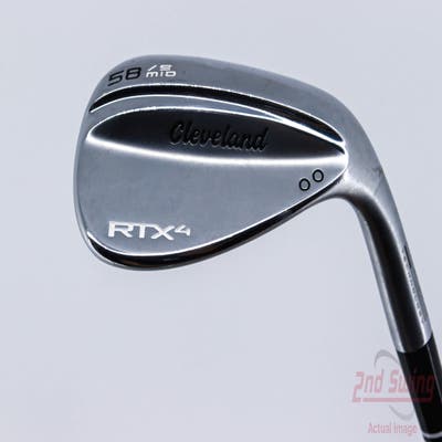 Cleveland RTX 4 Tour Satin Wedge Lob LW 58° 9 Deg Bounce Mid FST KBS Hi-Rev 2.0 115 Steel Wedge Flex Right Handed 35.0in