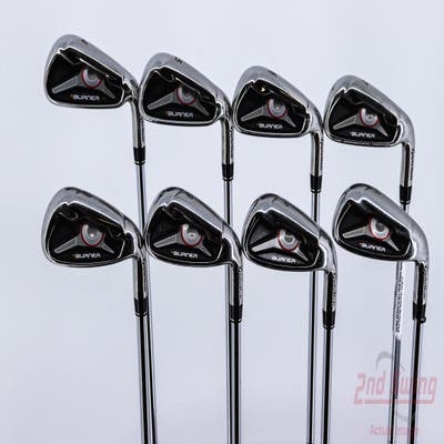 TaylorMade 2009 Burner Iron Set 4-PW AW TM Burner Superfast 85 Steel Uniflex Right Handed 39.5in