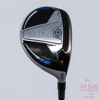 TaylorMade SIM Ti Fairway Wood 3 Wood 3W 15° PX HZRDUS Smoke Red RDX 65 Graphite Regular Right Handed 43.0in
