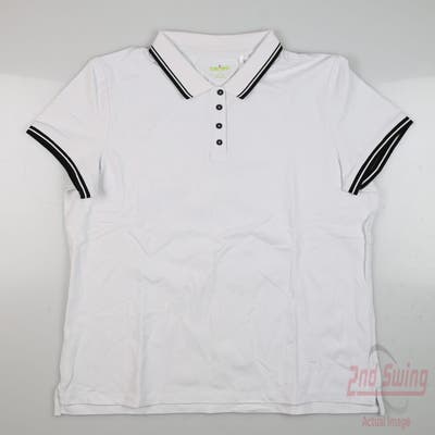 New Womens Swing Control Golf Polo Large L White MSRP $90