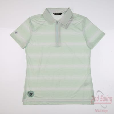 New W/ Logo Womens Level Wear Golf Polo Small S Green MSRP $60