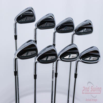 Ping G730 Iron Set 5-PW GW SW Dynamic Gold Mid 115 Steel Stiff Left Handed Blue Dot 38.75in