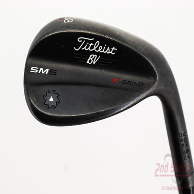 Titleist Vokey SM6 Jet Black Wedge Lob LW 58° 12 Deg Bounce K Grind SM6 BV Steel Wedge Flex Right Handed 35.0in