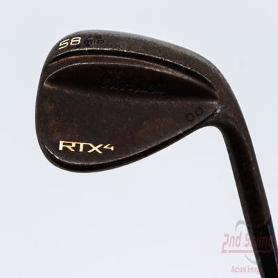 Cleveland RTX 4 Tour Raw Wedge Lob LW 58° 9 Deg Bounce Dynamic Gold Tour Issue S400 Steel Stiff Right Handed 35.25in