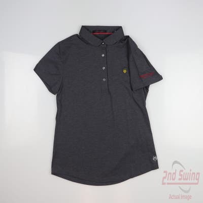 New W/ Logo Womens Greyson Polo Medium M Dark Gray MSRP $98