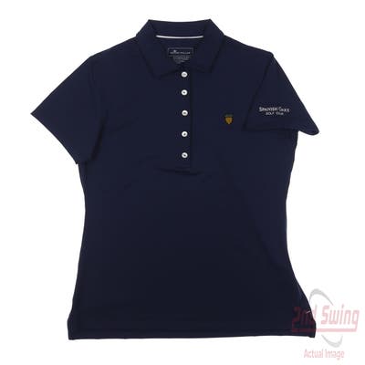 New W/ Logo Womens Peter Millar Polo Small S Navy Blue MSRP $95