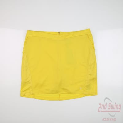 New Womens Galvin Green Skort Large L Yellow MSRP $131