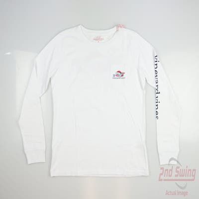 New Womens Vineyard Vines Long Sleeve Small S White MSRP $50