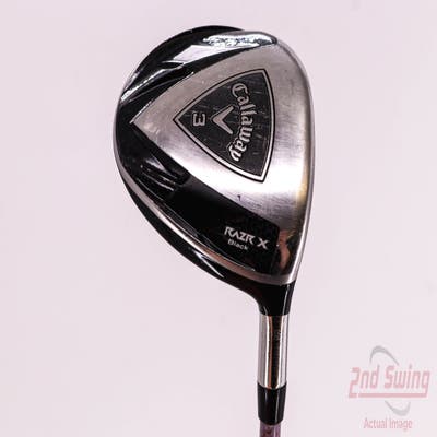 Callaway Razr X Black Fairway Wood 3 Wood 3W Callaway Stock Graphite Graphite Regular Right Handed 40.0in