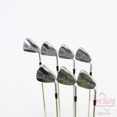 Tour Issue Callaway Apex MB Raw Iron Set 4-PW True Temper Black Gold Steel Stiff Right Handed 38.0in