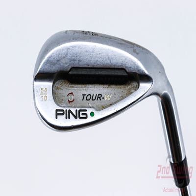 Ping Tour-W Brushed Silver Wedge Sand SW 54° 10 Deg Bounce Ping AWT Steel Stiff Right Handed Green Dot 35.25in
