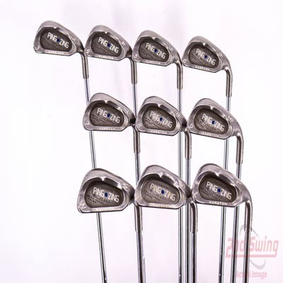 Ping Zing Iron Set 3-PW SW LW Ping KT-M Steel Stiff Right Handed Blue Dot 39.0in