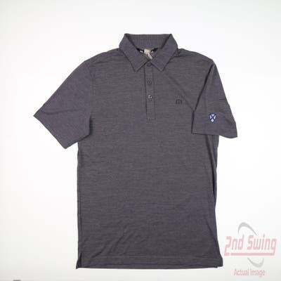 New W/ Logo Mens Travis Mathew Polo Small S Gray MSRP $99