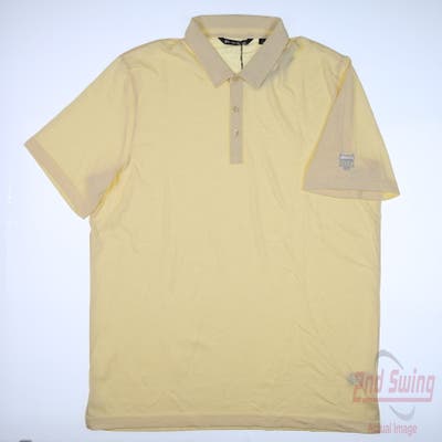 New W/ Logo Mens Travis Mathew Polo XX-Large XXL Yellow MSRP $113