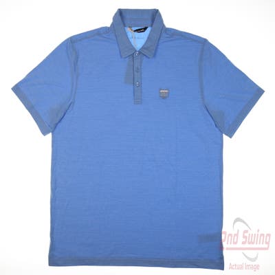 New W/ Logo Mens Travis Mathew Polo XX-Large XXL Blue MSRP $113