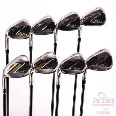 TaylorMade Stealth Iron Set 5-PW AW SW Fujikura Ventus Red 6 Graphite Regular Left Handed 38.5in