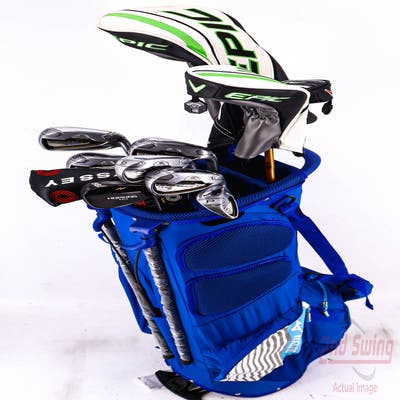 Complete Set of Men's Cobra Cleveland Hopkins Ping Golf Clubs + Mizuno Stand Bag - Right Hand Stiff Flex Steel Shafts